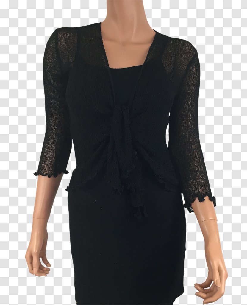 Little Black Dress T-shirt Shrug Sleeve - Shirt Transparent PNG