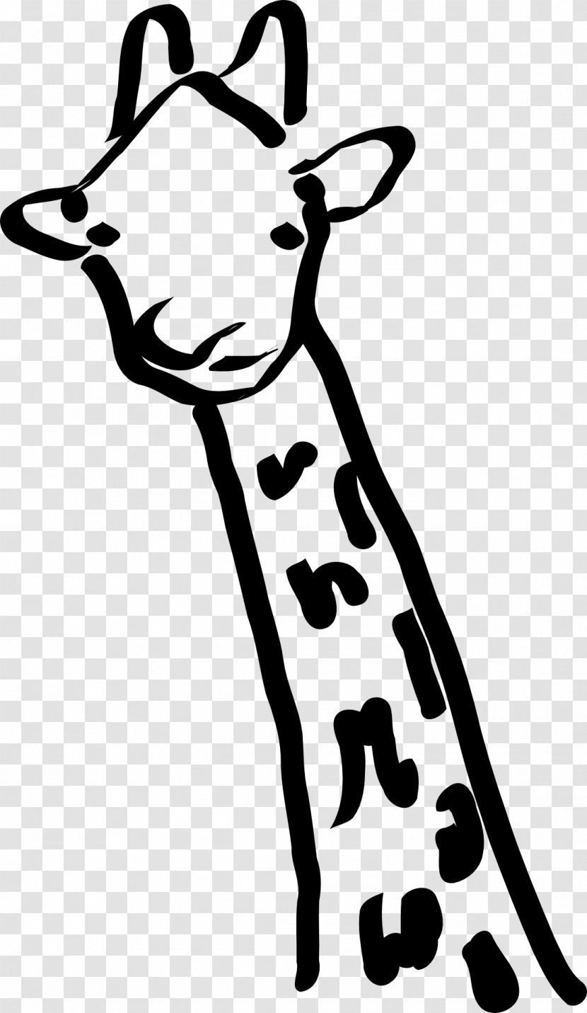 Giraffe Drawing Clip Art - Monochrome Transparent PNG