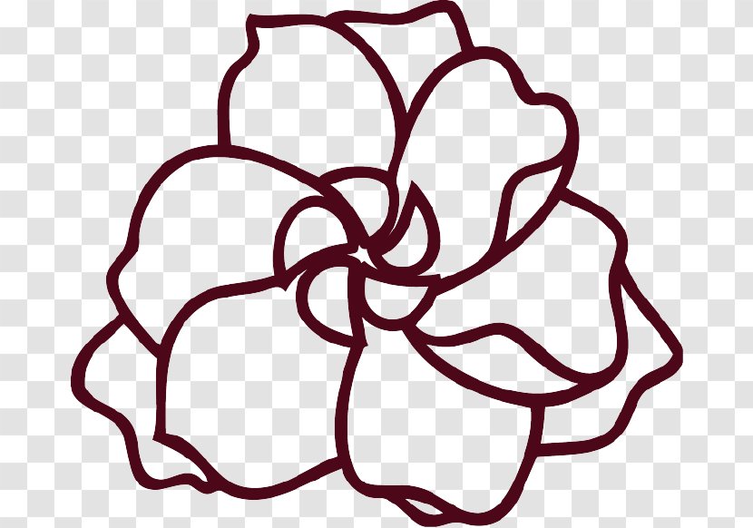 Line Art Flower Plant Clip - Symmetry - Flor Transparent PNG