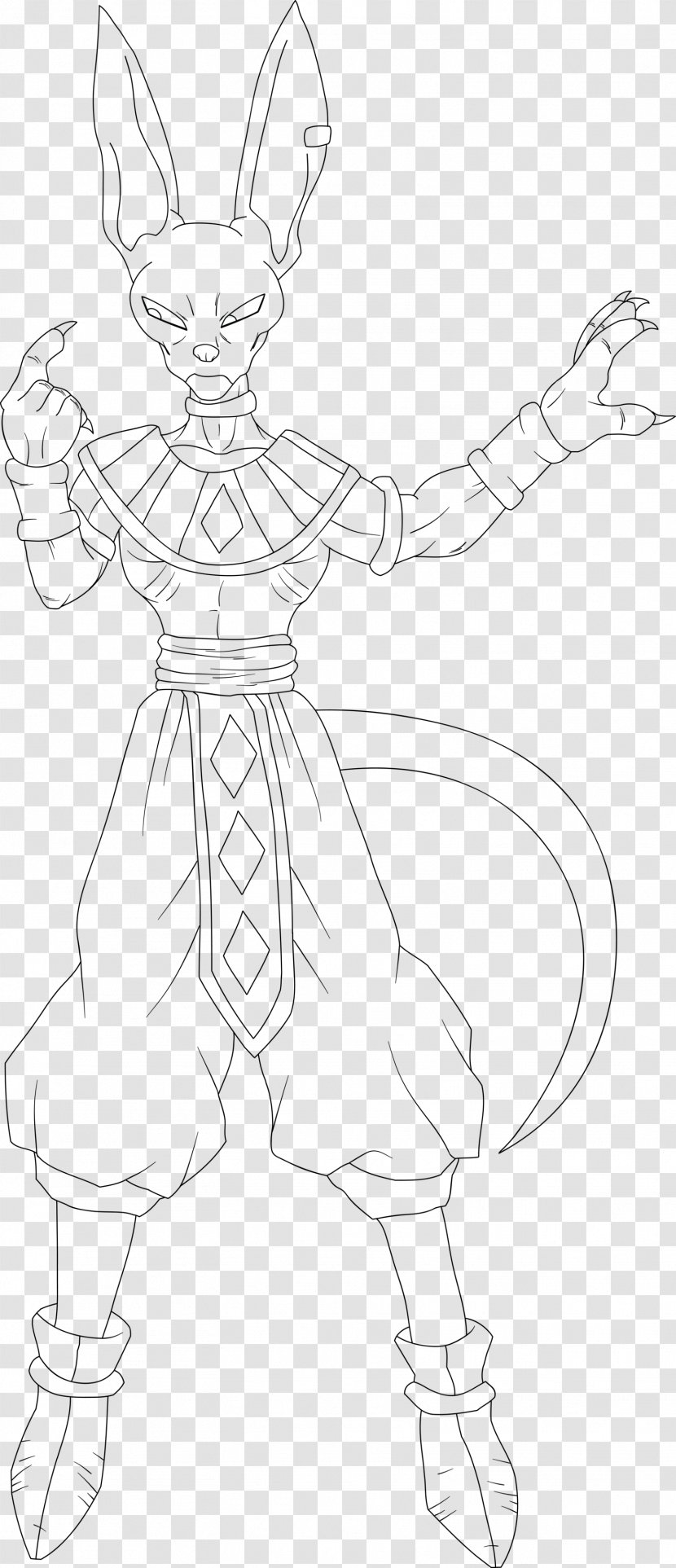 Line Art White Cartoon Character Sketch - Powerfull Transparent PNG
