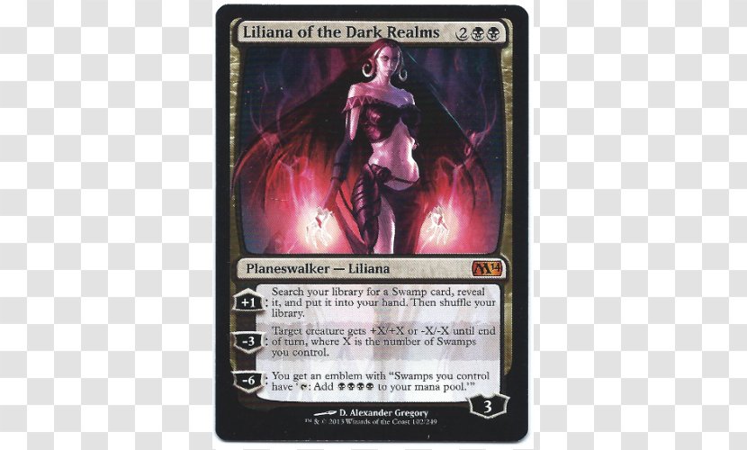 Magic: The Gathering Liliana Of Dark Realms Playing Card Magic 2014 Vess - Binders Transparent PNG