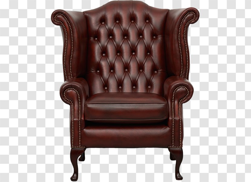 Chesterfield Wing Chair Couch Queen Anne Style Furniture - Delta Transparent PNG