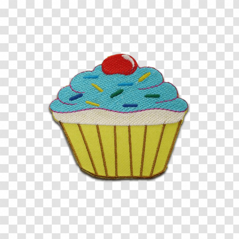 Yellow Cupcake Color Embroidered Patch Blue - Fuchsia - Muffin Transparent PNG