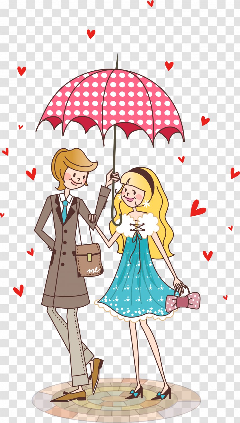 Drawing Бойжеткен Clip Art - Romantic Couple Transparent PNG