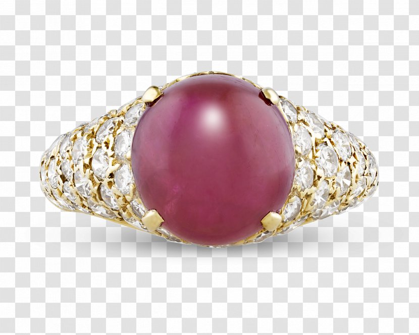 Jewellery Ruby Gemstone Ring Pearl - Body Jewelry - Cobochon Transparent PNG