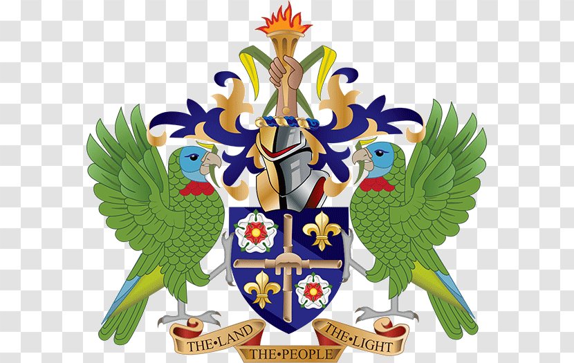 Geography Of Saint Lucia Coat Arms National Symbols Vincent And The Grenadines - Drapeau De Saintelucie Transparent PNG