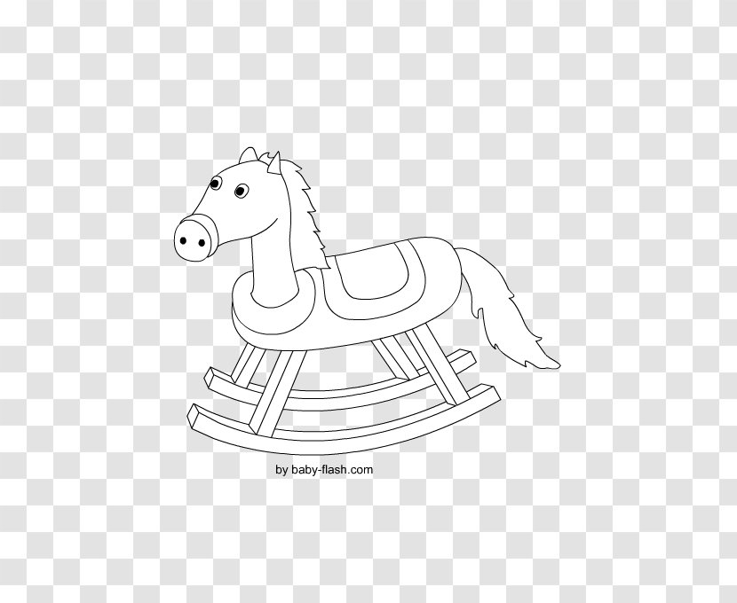 Line Art Horse Cartoon Clip - Fictional Character Transparent PNG