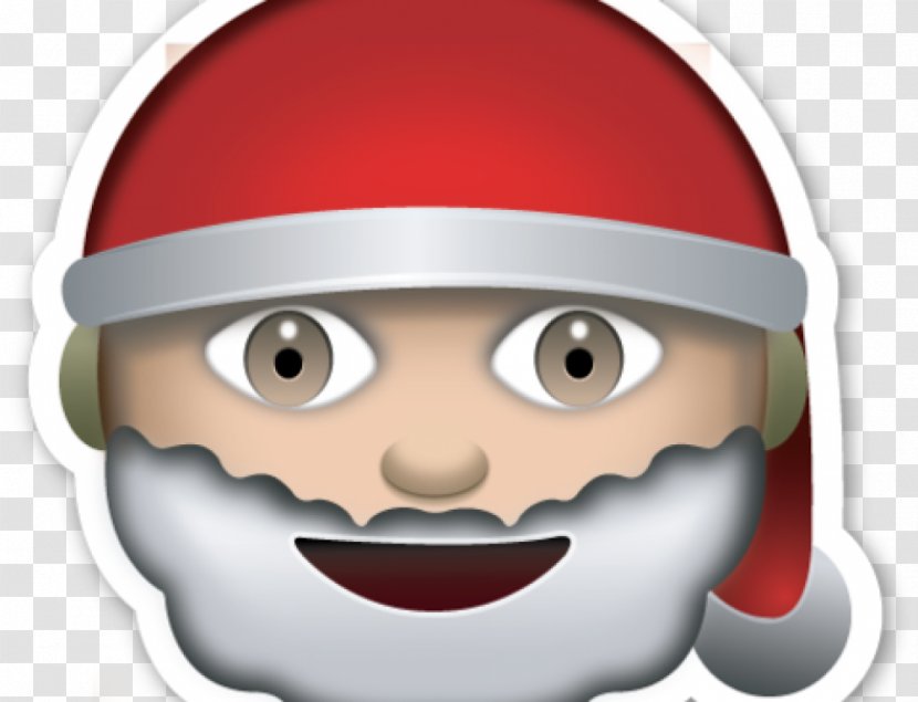 Santa Claus Emoji Sticker Father Christmas - Tree Transparent PNG