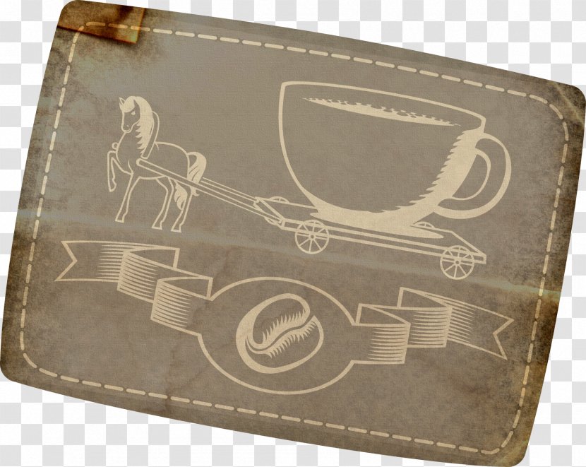 Coffee Cafe Logo - Vintage Brown Texture Transparent PNG