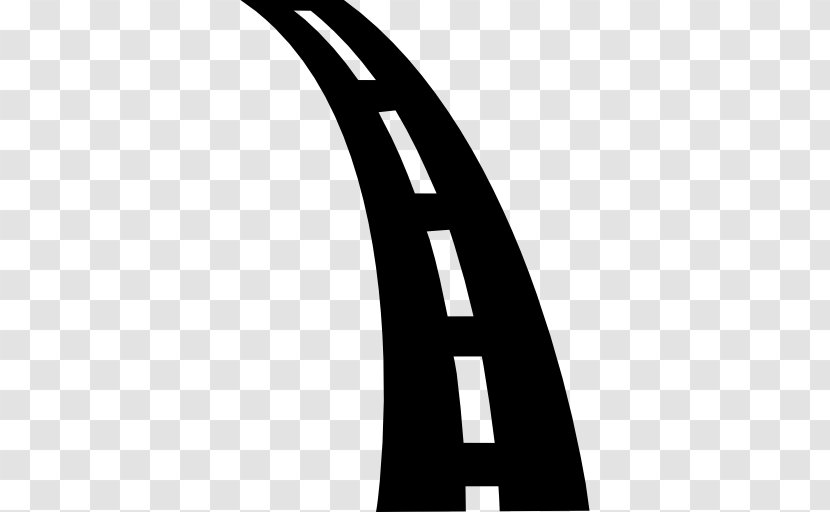 Road Curve - Black And White - Highway Vector Transparent PNG