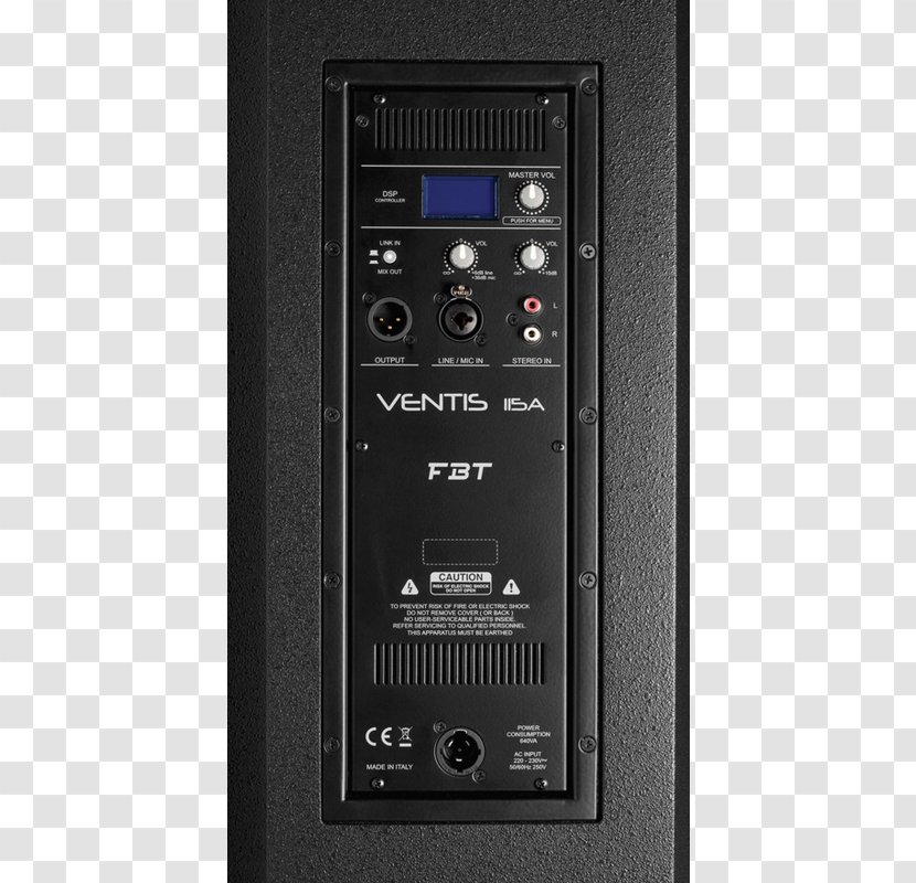 Subwoofer Powered Speakers Sound Loudspeaker FBT VENTIS - Electronic Device - Fbt Transparent PNG