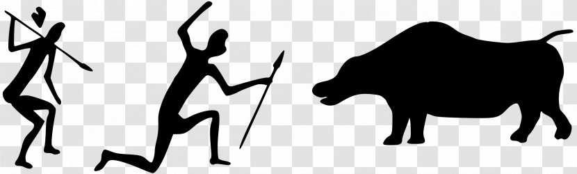 Cave Painting Clip Art - Black And White - Painter Transparent PNG