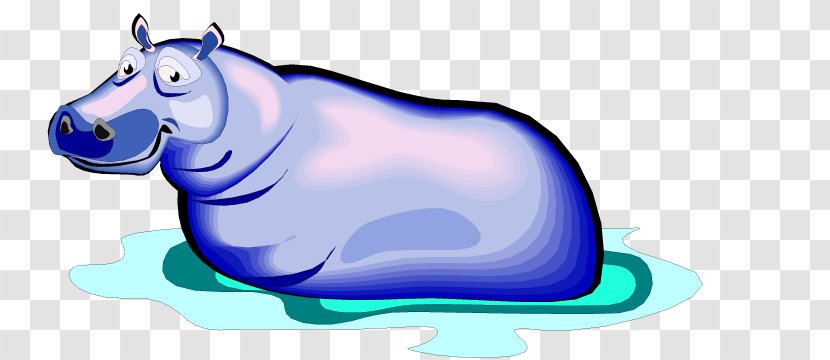 Clip Art Hippopotamus Illustration Drawing GIF - Animal - Fat Cartoon Hippo Transparent PNG