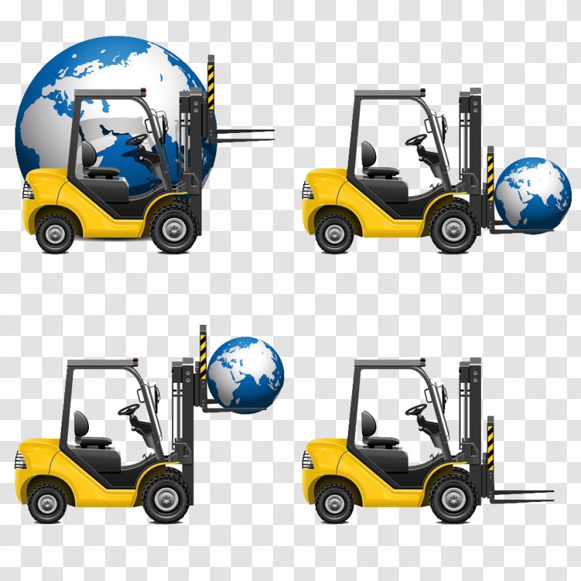 Logistics Freight Transport Cargo Icon - Brand - Forklift Globe Image Transparent PNG