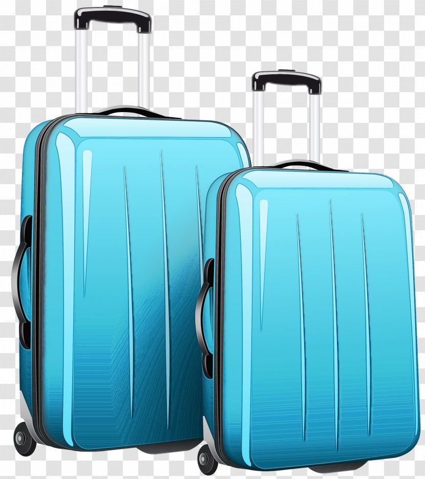 Suitcase Hand Luggage Bag Baggage Blue - Travel - Azure Transparent PNG