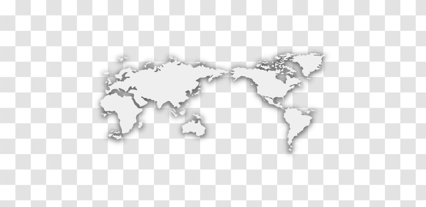 White Black Pattern - Earth Map Transparent PNG