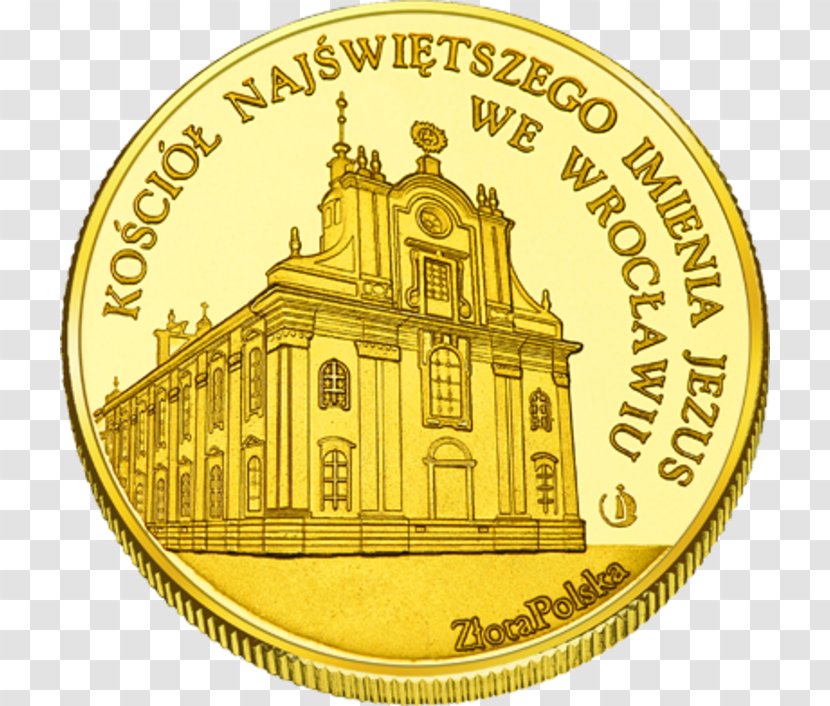 Parish Of The Most Holy Name Jesus Coin Gold Racławice Panorama Medal - Material Transparent PNG