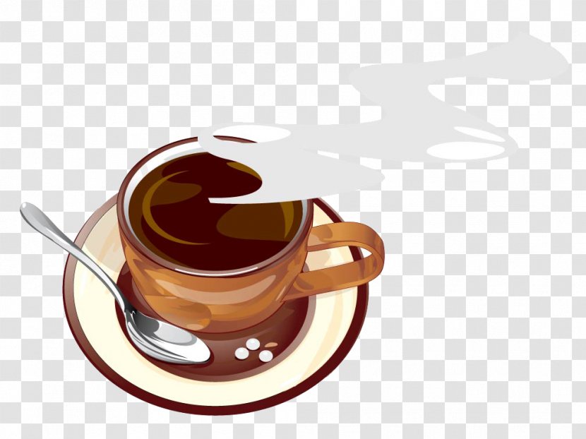 Coffee Cup Espresso Tea Cafe - Chocolate Transparent PNG