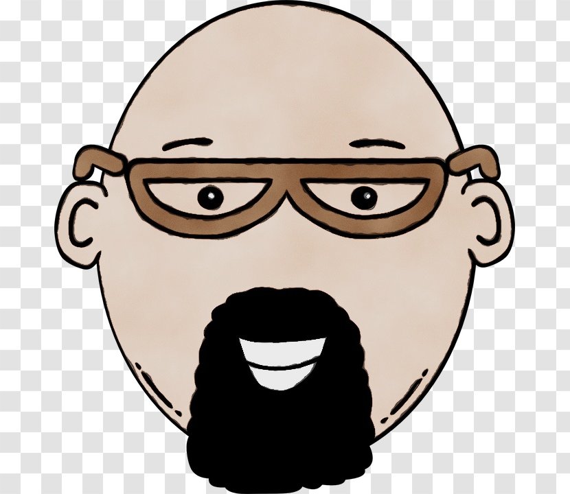 Cartoon Man Face Drawing Transparency - Eyewear Smile Transparent PNG