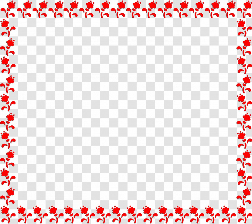 Red Line Pattern Rectangle Heart Transparent PNG