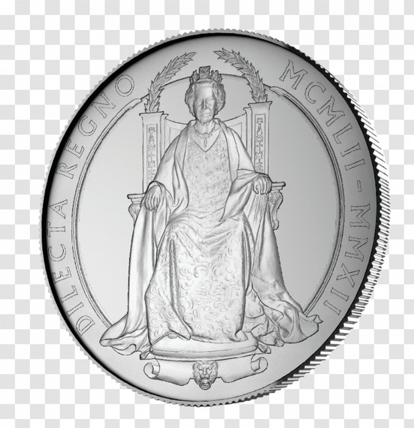 Diamond Jubilee Of Queen Elizabeth II Royal Mint Silver Coin - Regnant - Jubille Celebration Transparent PNG