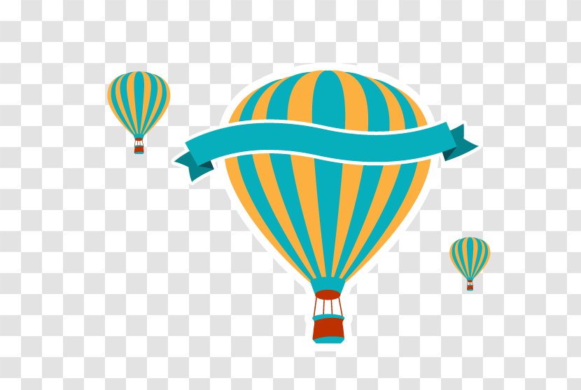 Hot Air Balloon - Ribbon Transparent PNG