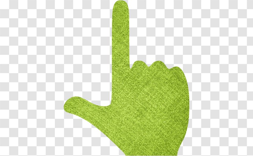 Finger Point And Click Green - Hand - Cloth Transparent PNG