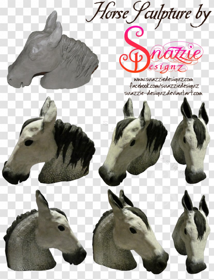 Mustang Donkey Pack Animal Horse Tack Wildlife - Statue Head Transparent PNG