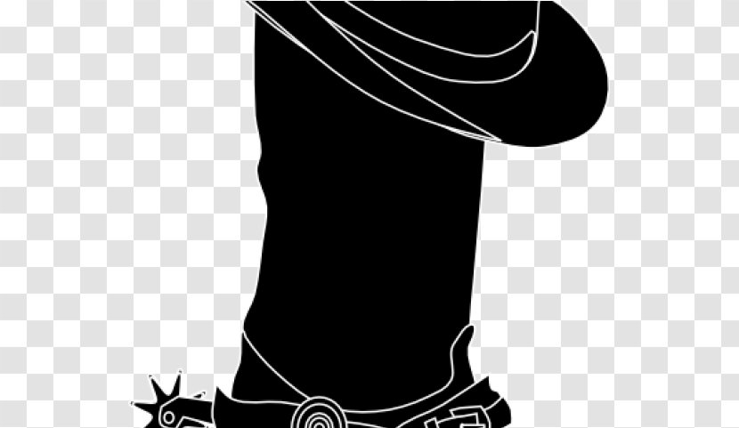 Cowboy Hat - Footwear - Blackandwhite Neck Transparent PNG