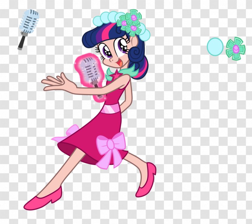 Twilight Sparkle Princess Cadance Applejack Rainbow Dash Pony - Human Behavior - Cartoon Microphone Transparent PNG