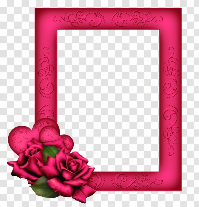 Picture Frames Red Desktop Wallpaper Clip Art - Magenta - Rose Frame Transparent PNG