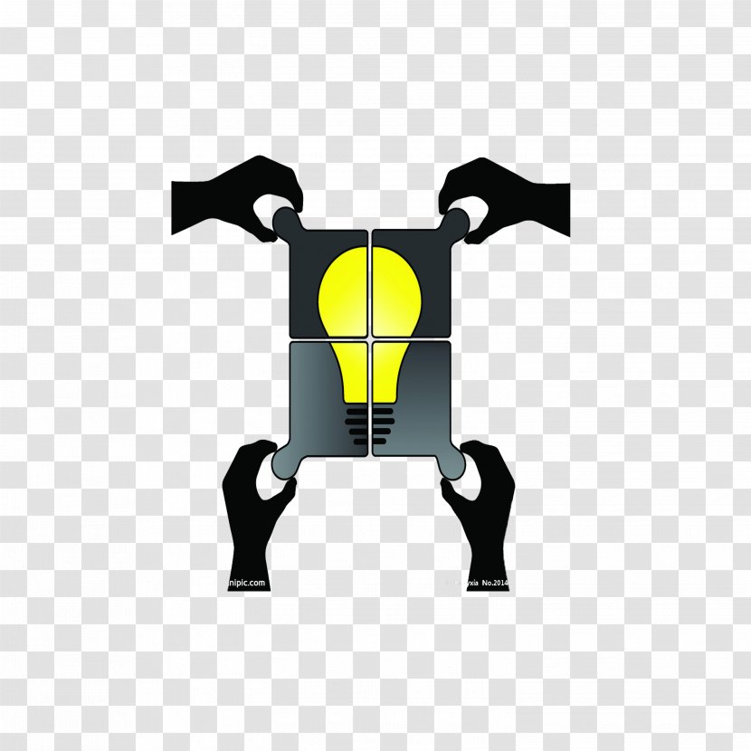 Idea Stock Illustration Photography - Yellow - Creative Puzzle Bulb Transparent PNG