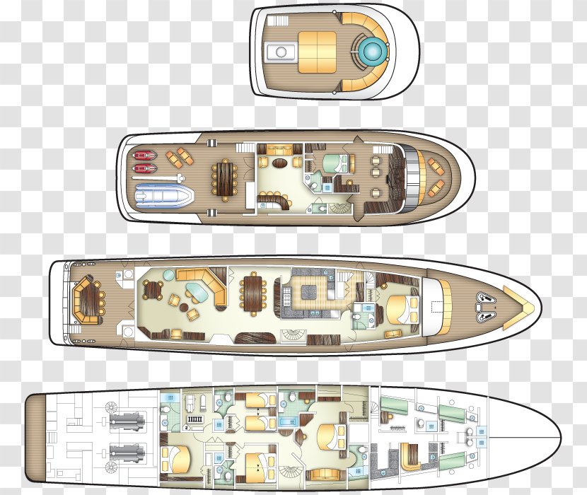 State Room Yacht Bed Car - Automotive Lighting - Top View Transparent PNG