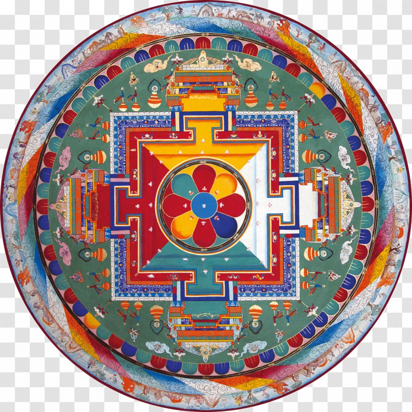 Mandala Tantra Circle Vajrayana Thangka - Tableware Transparent PNG