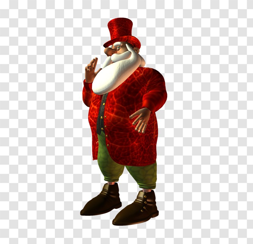 Santa Claus Christmas Ornament Costume Design Figurine Transparent PNG