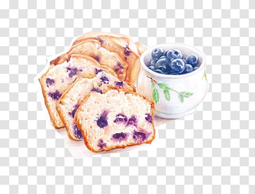 Breakfast Food Bread Fruit - Flavor - Blueberry Transparent PNG