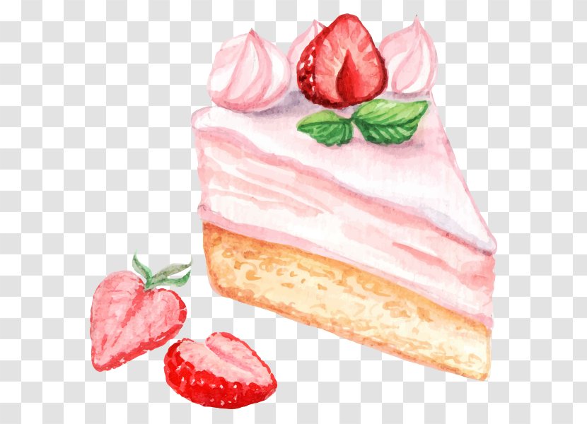 Frosting & Icing Cupcake Chocolate Cake Cheesecake Strawberry - Pastry - Breadbowl Watercolor Transparent PNG