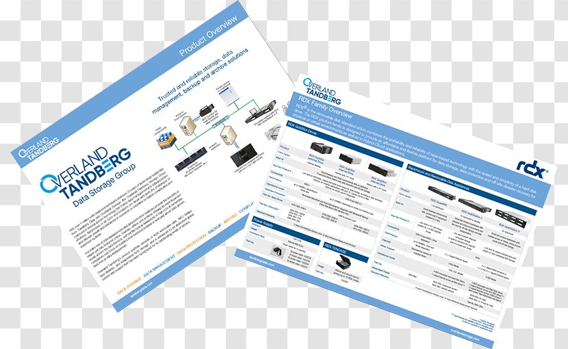 Tandberg Data RDX Technology Backup Organization VXA - Linear Tapeopen - PRODUCT BROUCHER Transparent PNG