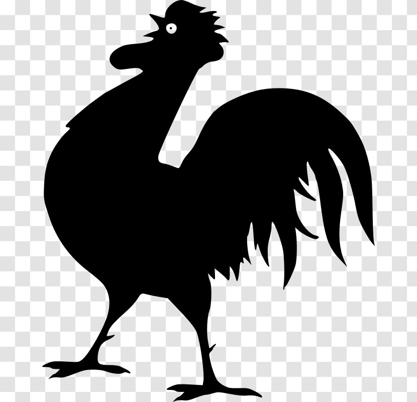 Chicken Silhouette Broiler Rooster Clip Art - Cock Transparent PNG