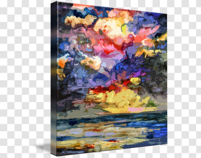 Modern Art Acrylic Paint Watercolor Painting Gallery Wrap Still Life Transparent PNG