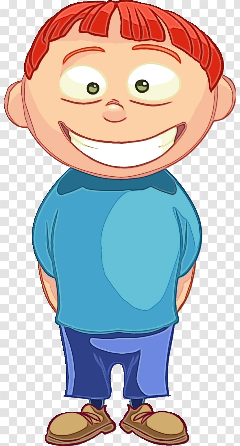 Cartoon Clip Art Cheek Nose Male - Wet Ink - Smile Child Transparent PNG