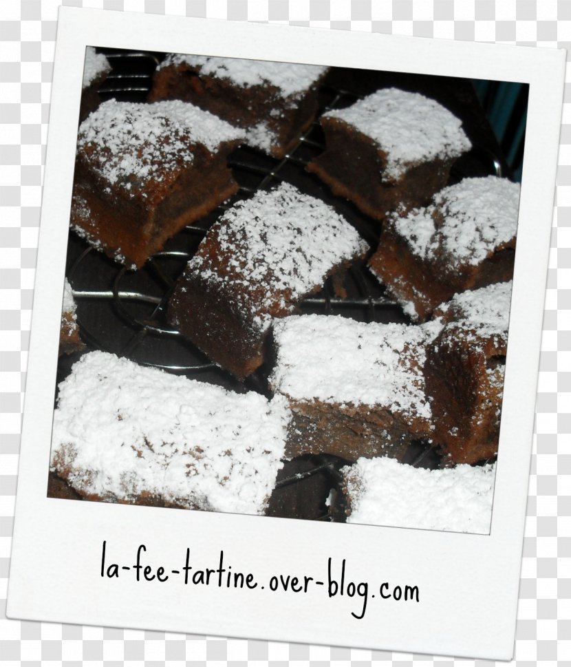 Chocolate Brownie Torta Caprese Powdered Sugar - Powder Transparent PNG