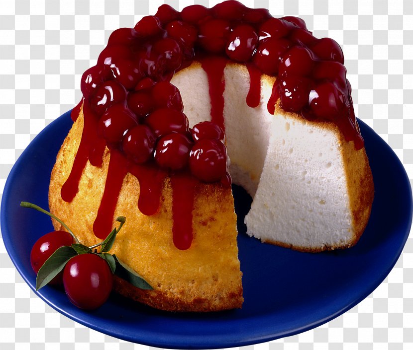 Angel Food Cake Sponge Pound Cherry German Chocolate - Desserts Transparent PNG
