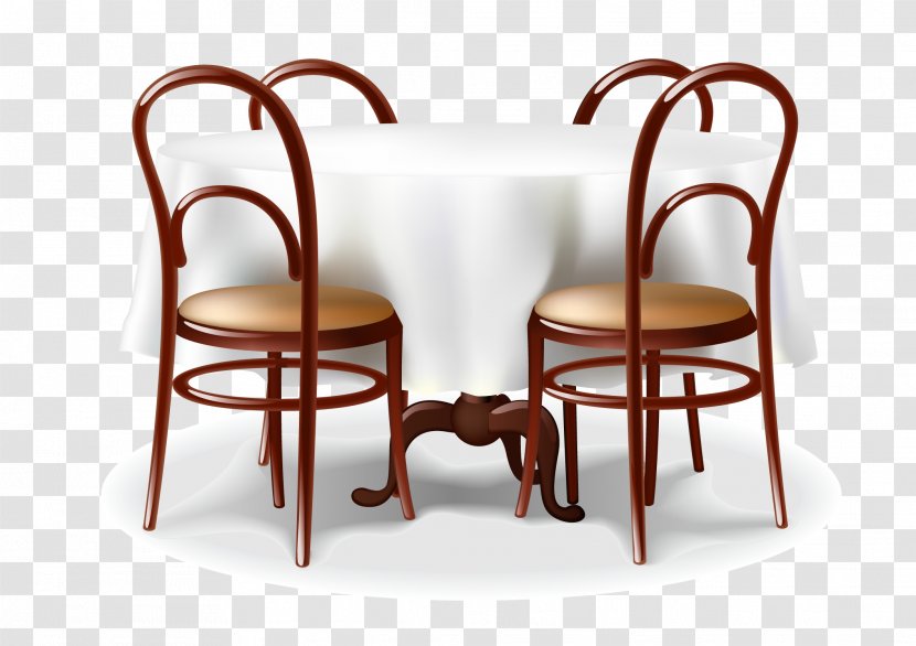 Table Furniture Chair - Vector Living Room Transparent PNG