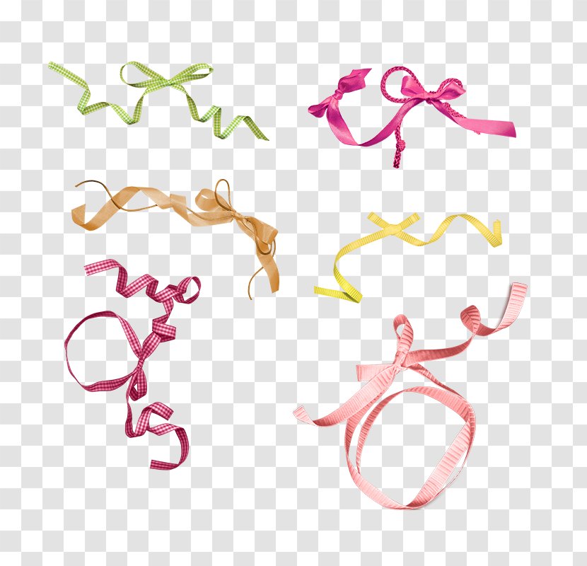 Pink Ribbon Shoelace Knot Clip Art - Body Jewelry - Collection Transparent PNG