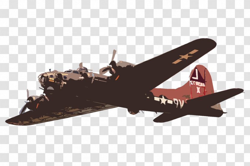 Airplane Military Aircraft Bomber Boeing B-17 Flying Fortress - Aviation - Post It Transparent PNG