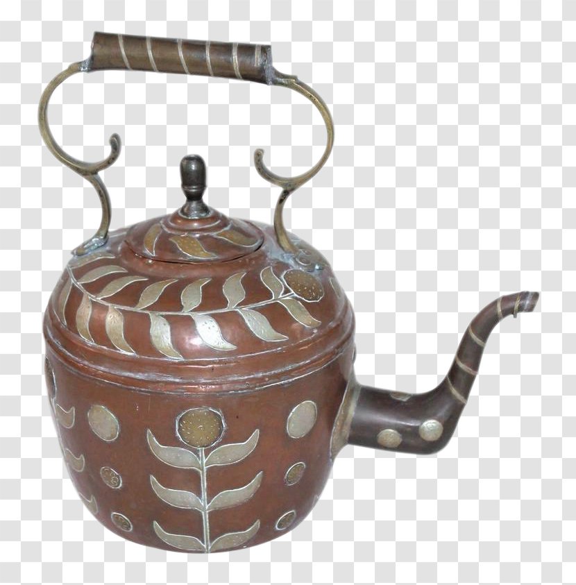 Kettle Teapot Ceramic Copper Pottery - Flower - Carriage Lantern Transparent PNG