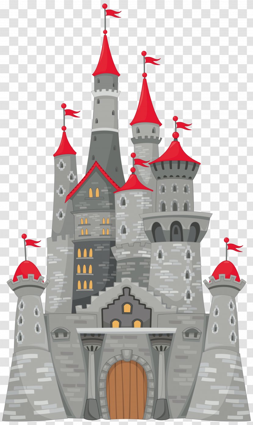 Castle Clip Art - Christmas - Grey Clipart Image Transparent PNG