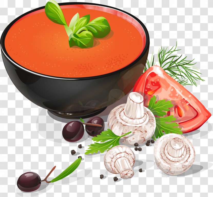 Tomato Soup Macaroni Fish Ball - Recipe - Vector Painted Transparent PNG