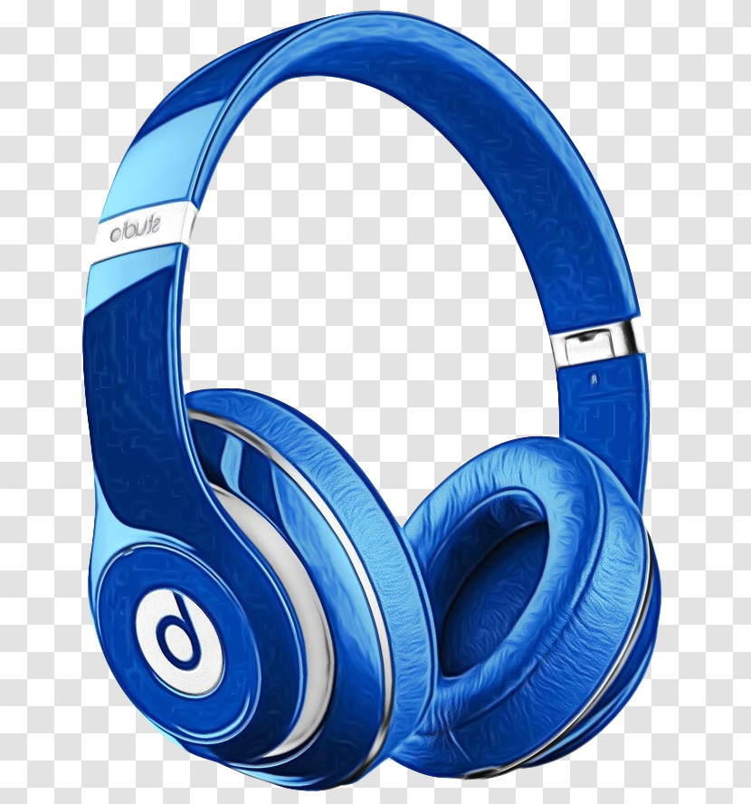 Headphones Blue Audio Equipment Gadget Technology Transparent PNG